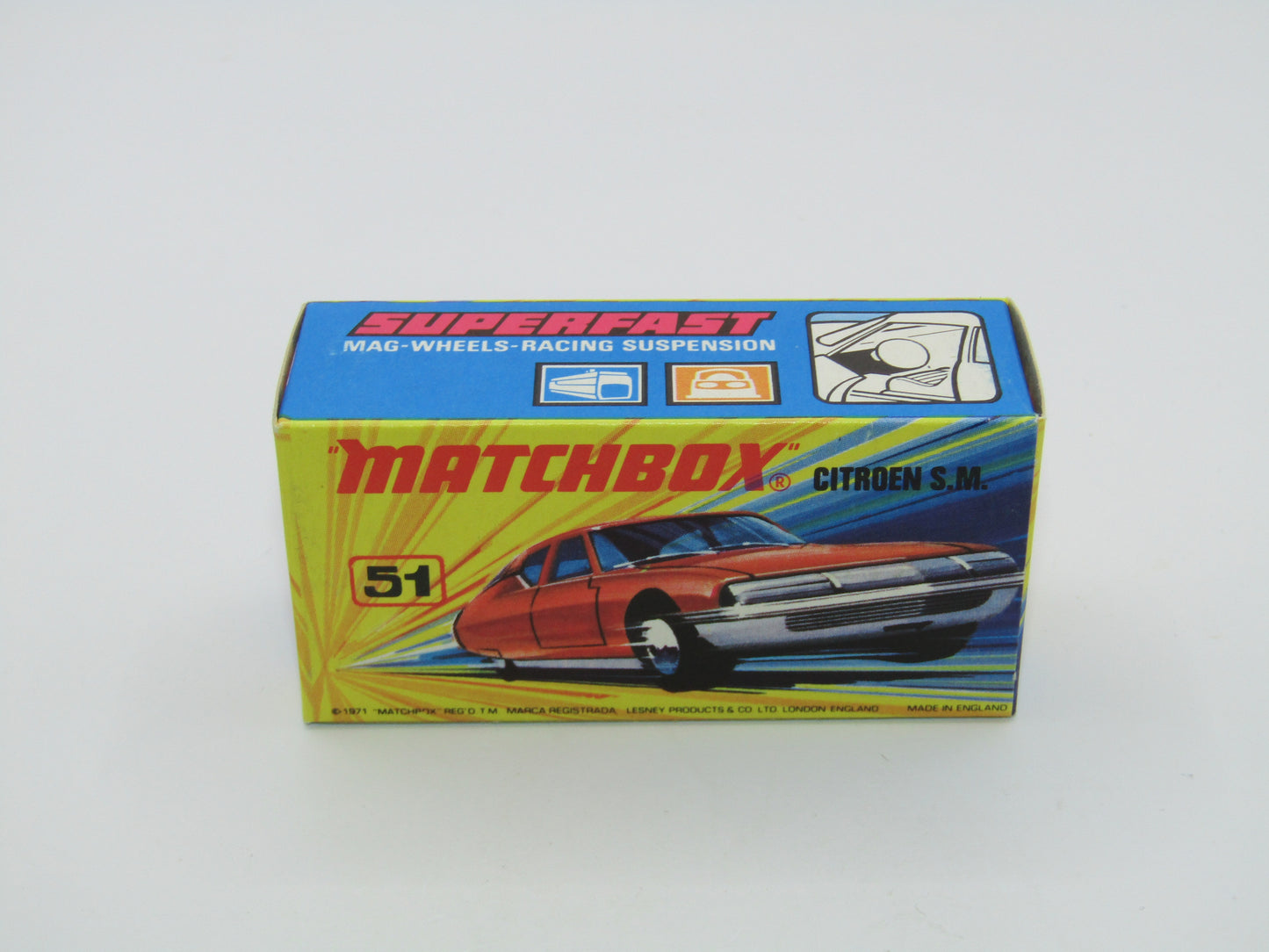 Matchbox Superfast 51B Citroen SM Bronze DARK ORANGE Interior