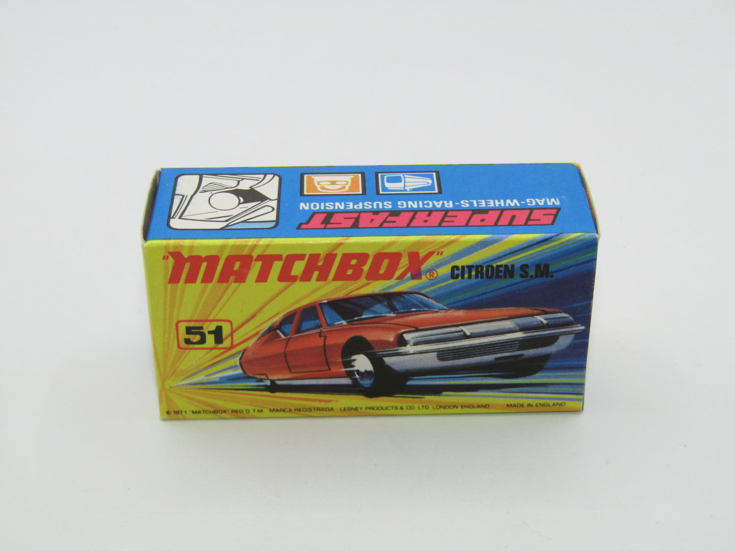 Matchbox Superfast 51B Citroen SM Bronze DARK ORANGE Interior