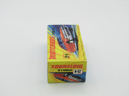 Matchbox Superfast 51B Citroen SM Bronze DARK ORANGE Interior