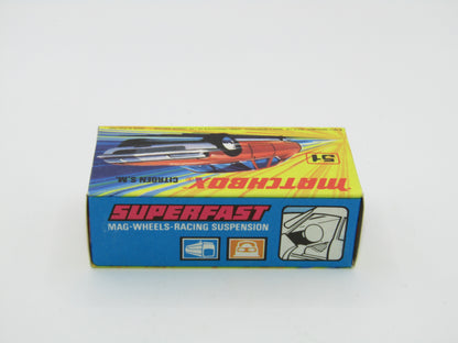 Matchbox Superfast 51B Citroen SM Bronze DARK ORANGE Interior
