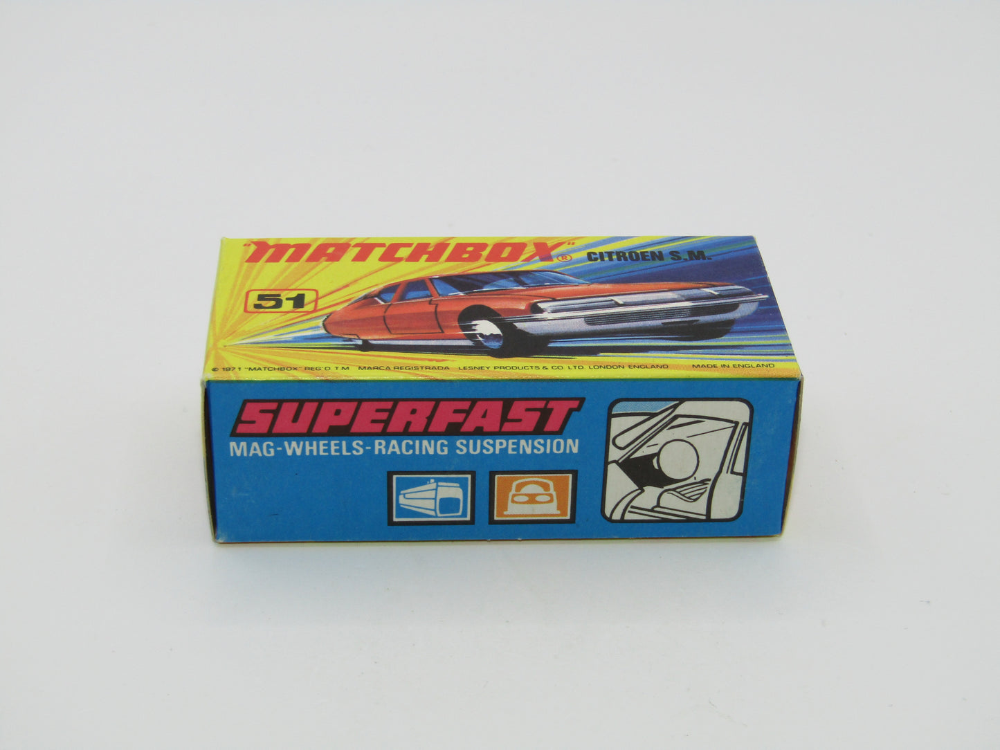 Matchbox Superfast 51B Citroen SM Bronze DARK ORANGE Interior