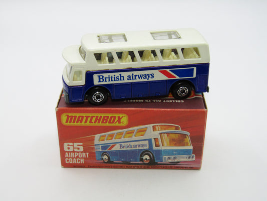 Matchbox Superfast 65B Airport Coach British Airways CLEAR Windows