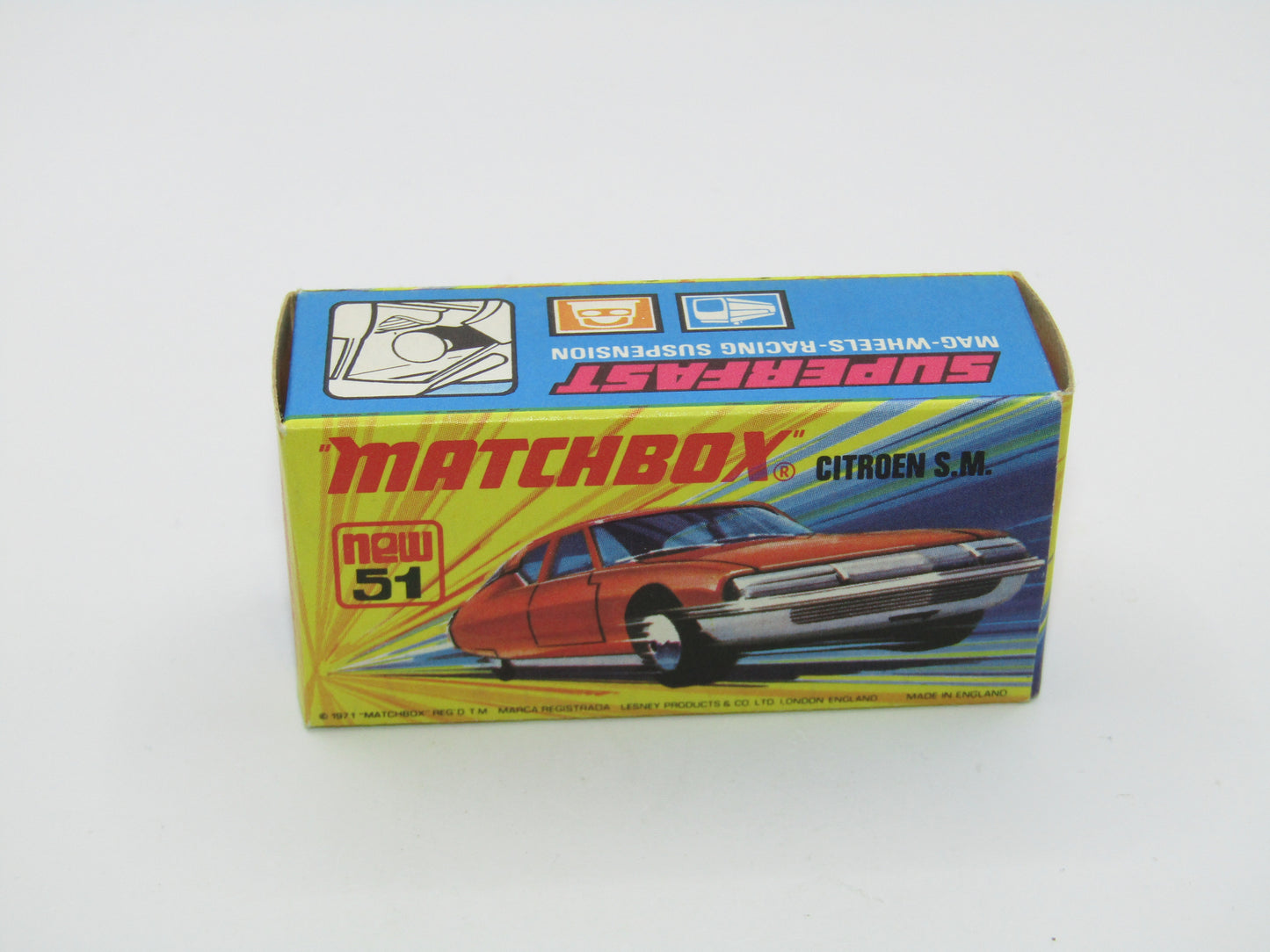 Matchbox Superfast 51B Citroen SM Light Bronze SILVER BASE