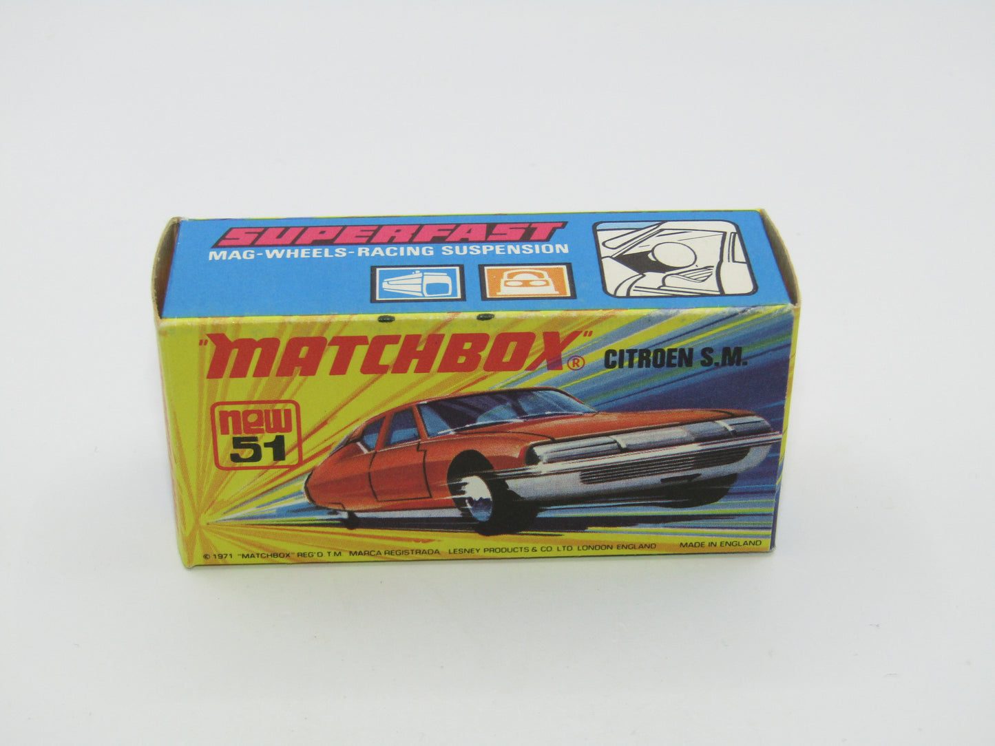 Matchbox Superfast 51B Citroen SM Light Bronze SILVER BASE