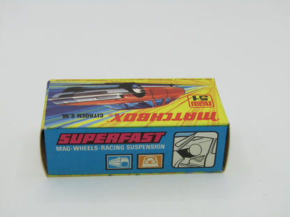 Matchbox Superfast 51B Citroen SM Light Bronze SILVER BASE