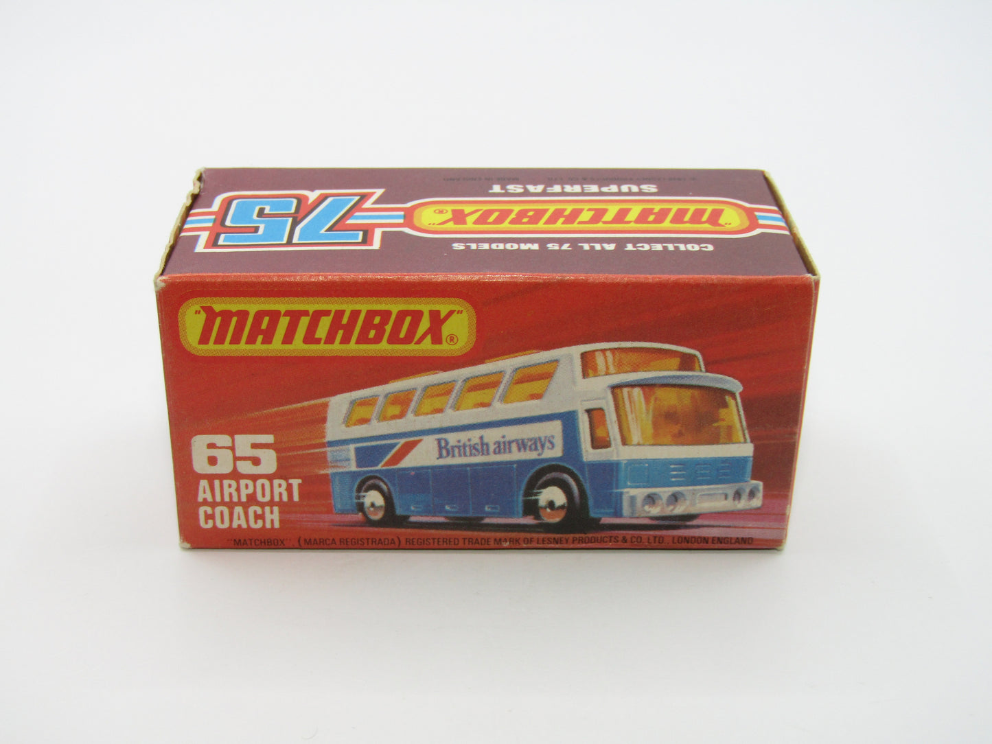 Matchbox Superfast 65B Airport Coach British Airways CLEAR Windows