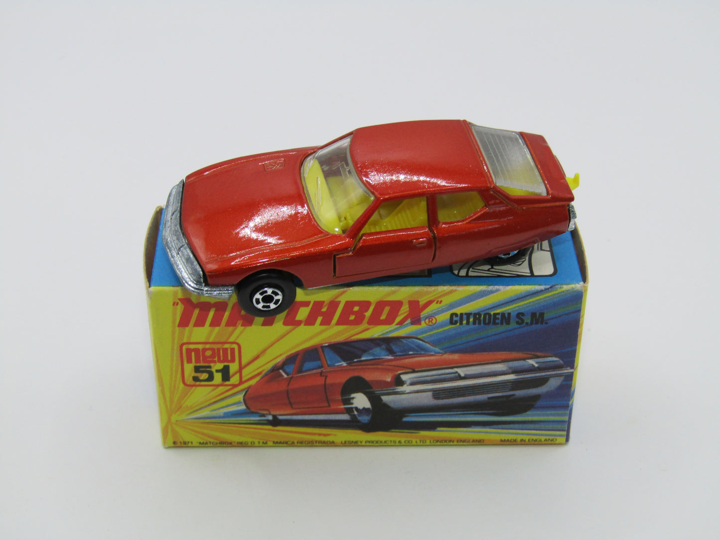 Matchbox Superfast 51B Citroen SM Dark Bronze LEMON Interior