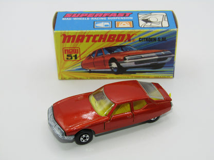 Matchbox Superfast 51B Citroen SM Dark Bronze LEMON Interior