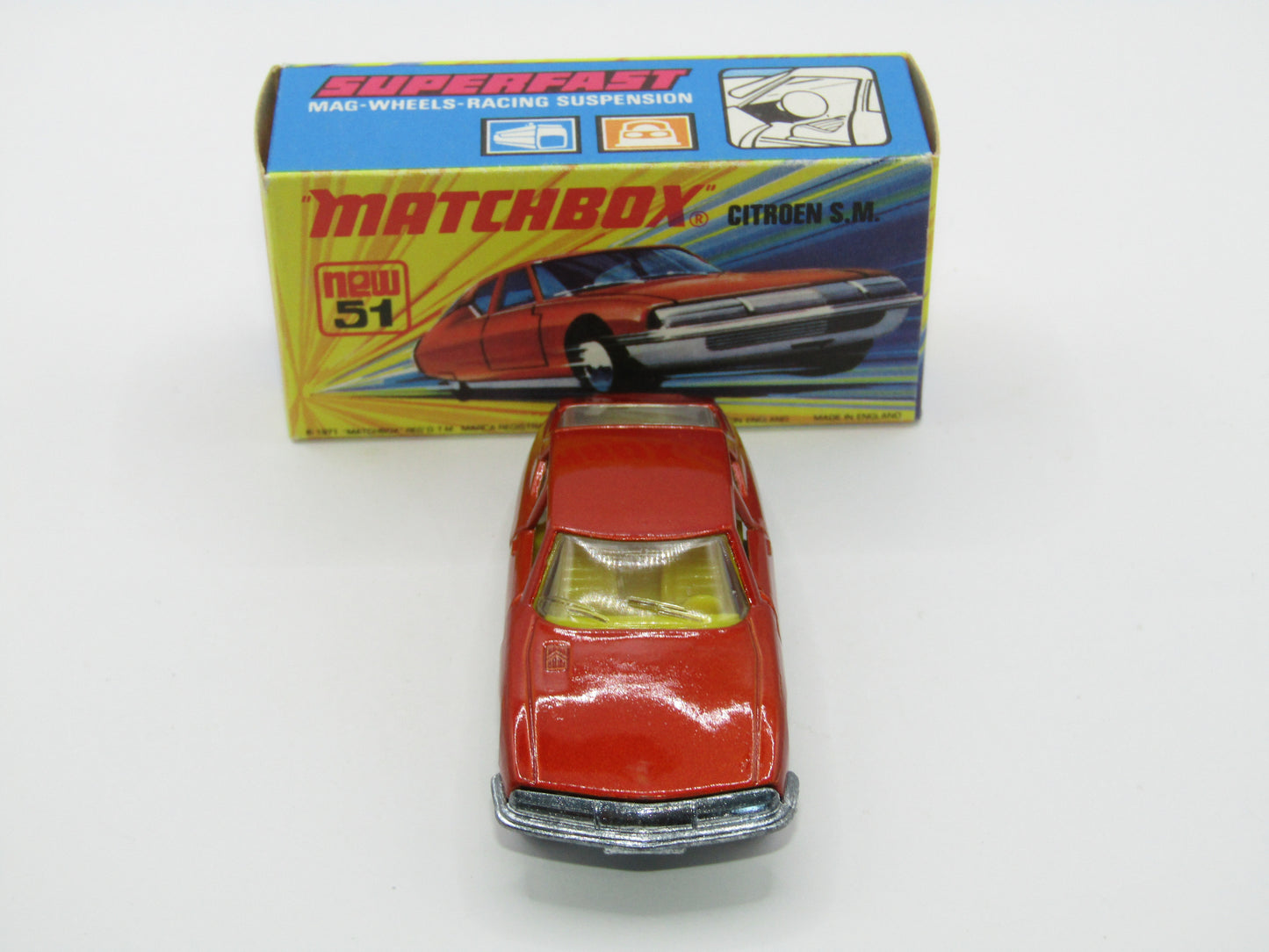 Matchbox Superfast 51B Citroen SM Dark Bronze LEMON Interior