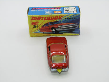 Matchbox Superfast 51B Citroen SM Dark Bronze LEMON Interior