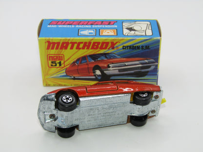 Matchbox Superfast 51B Citroen SM Dark Bronze LEMON Interior