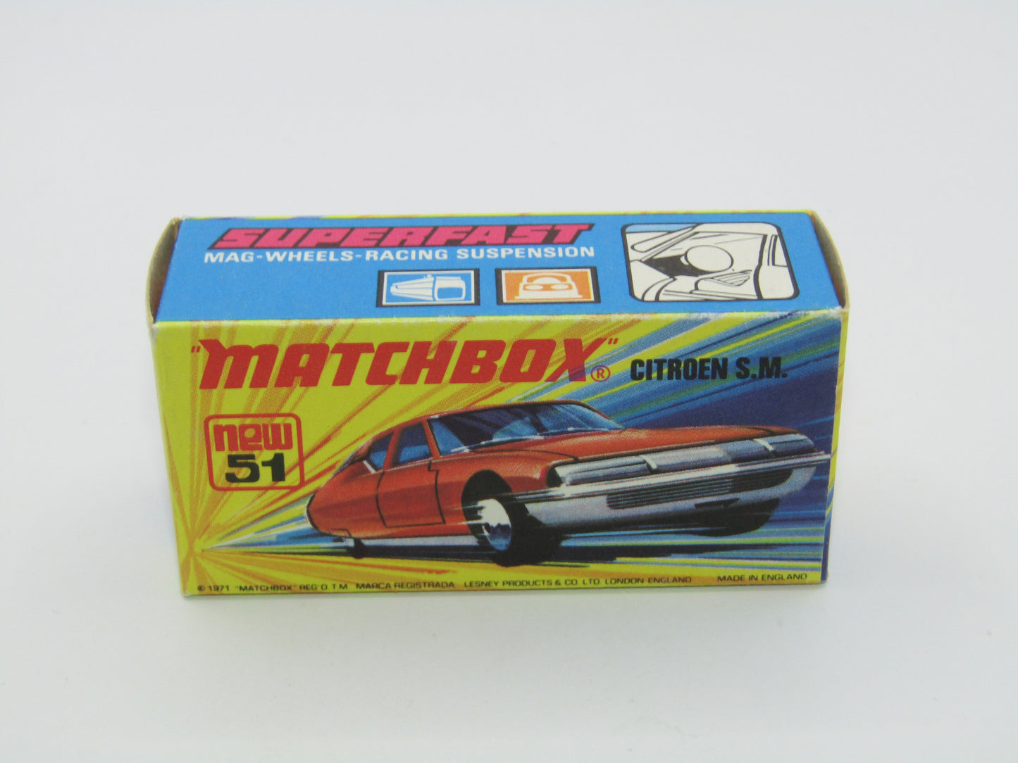 Matchbox Superfast 51B Citroen SM Dark Bronze LEMON Interior