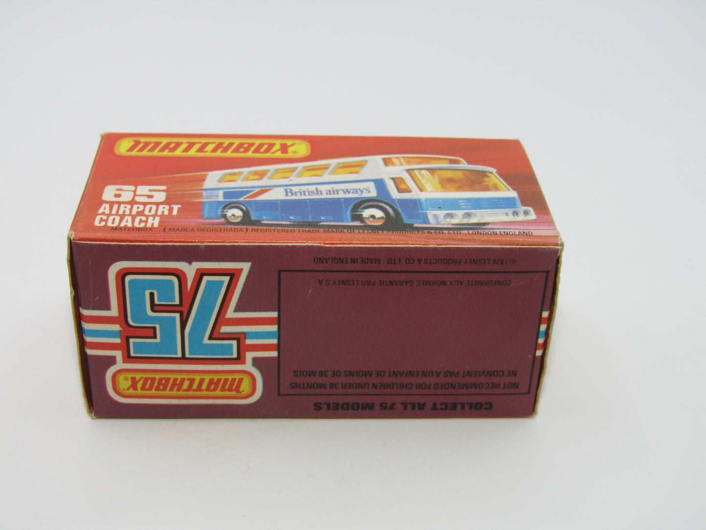 Matchbox Superfast 65B Airport Coach British Airways CLEAR Windows