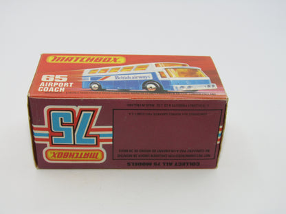 Matchbox Superfast 65B Airport Coach British Airways CLEAR Windows