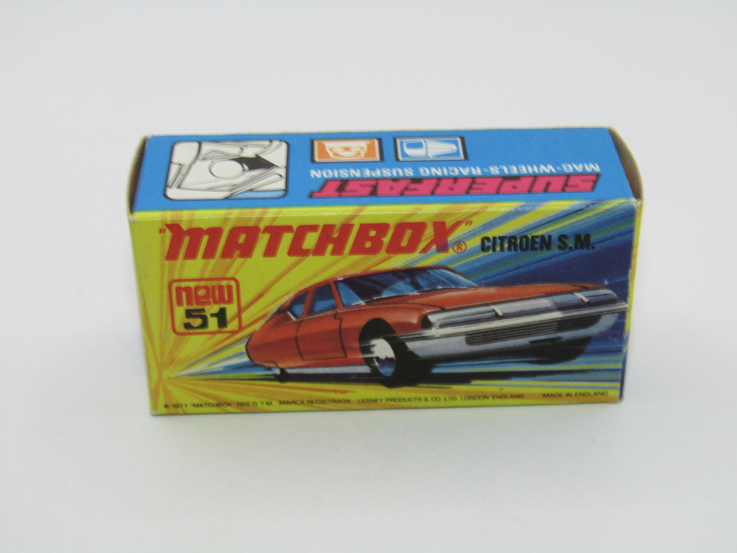 Matchbox Superfast 51B Citroen SM Dark Bronze LEMON Interior