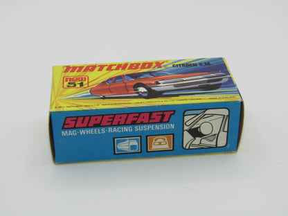 Matchbox Superfast 51B Citroen SM Dark Bronze LEMON Interior