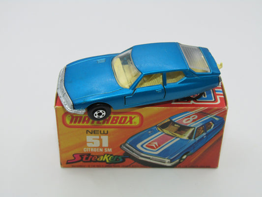 Matchbox Superfast 51B Citroen SM NO STREAKERS TAMPO Beige Interior