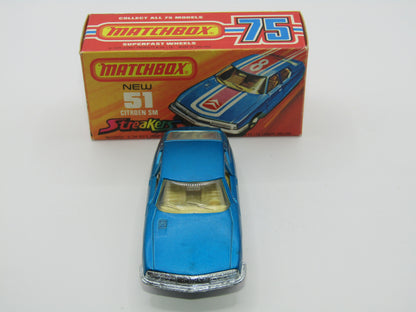 Matchbox Superfast 51B Citroen SM NO STREAKERS TAMPO Beige Interior