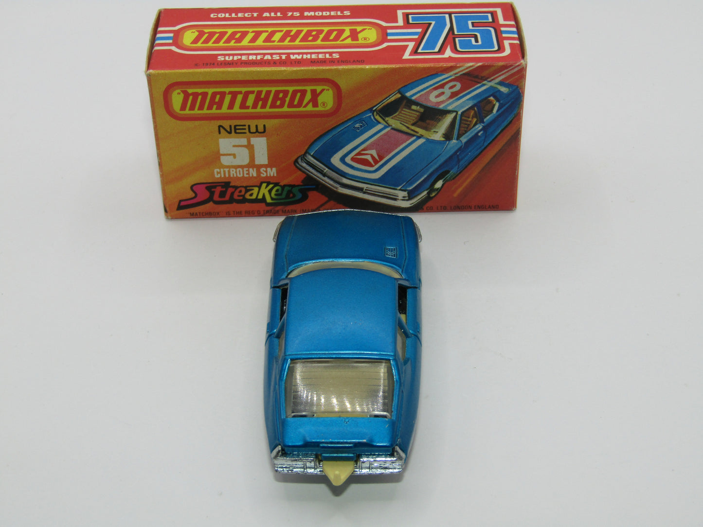 Matchbox Superfast 51B Citroen SM NO STREAKERS TAMPO Beige Interior