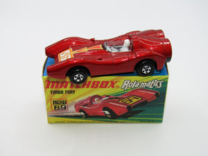 Matchbox Superfast 69B Turbo Fury "86" Label from no 61B Blue Shark