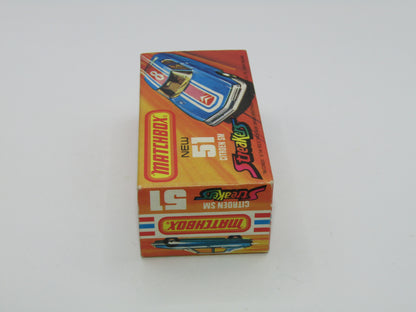 Matchbox Superfast 51B Citroen SM NO STREAKERS TAMPO Beige Interior