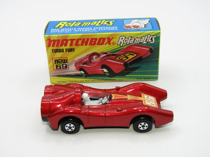 Matchbox Superfast 69B Turbo Fury "86" Label from no 61B Blue Shark