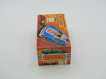 Matchbox Superfast 51B Citroen SM NO STREAKERS TAMPO Beige Interior