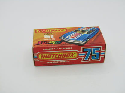 Matchbox Superfast 51B Citroen SM NO STREAKERS TAMPO Beige Interior