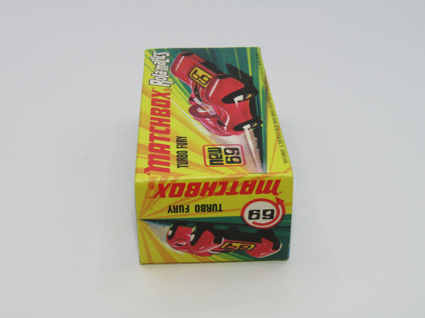 Matchbox Superfast 69B Turbo Fury "86" Label from no 61B Blue Shark