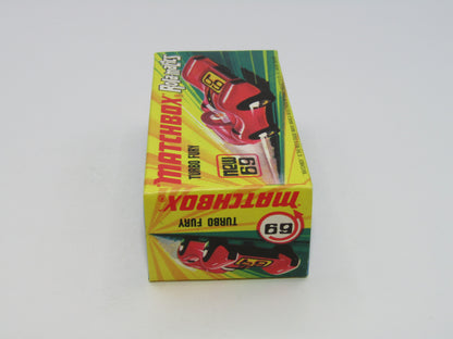 Matchbox Superfast 69B Turbo Fury "86" Label from no 61B Blue Shark