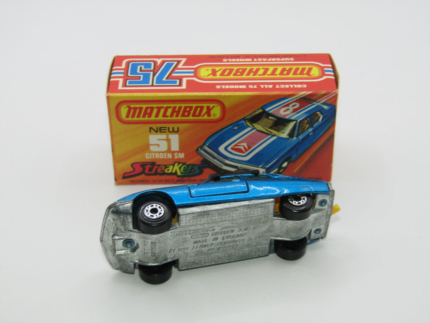 Matchbox Superfast 51B Citroen SM TP Issue Light Metallic Blue