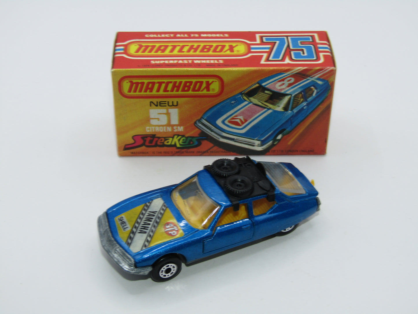 Matchbox Superfast 51B Citroen SM TP Issue VERY DARK Metallic Blue