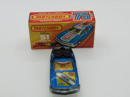 Matchbox Superfast 51B Citroen SM TP Issue VERY DARK Metallic Blue