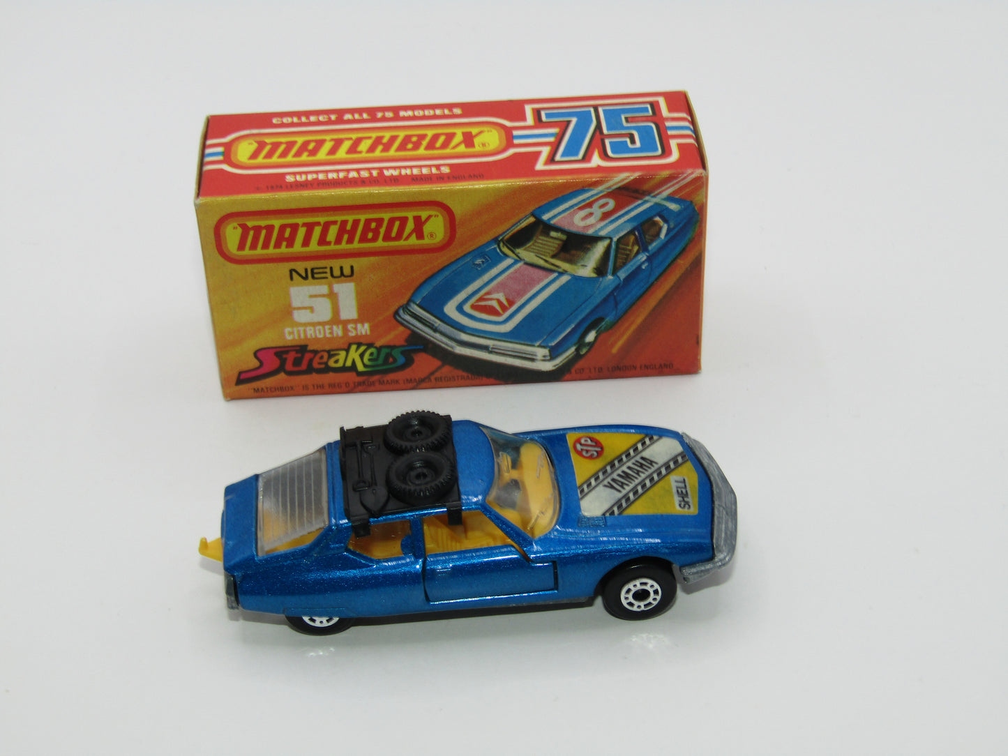 Matchbox Superfast 51B Citroen SM TP Issue VERY DARK Metallic Blue