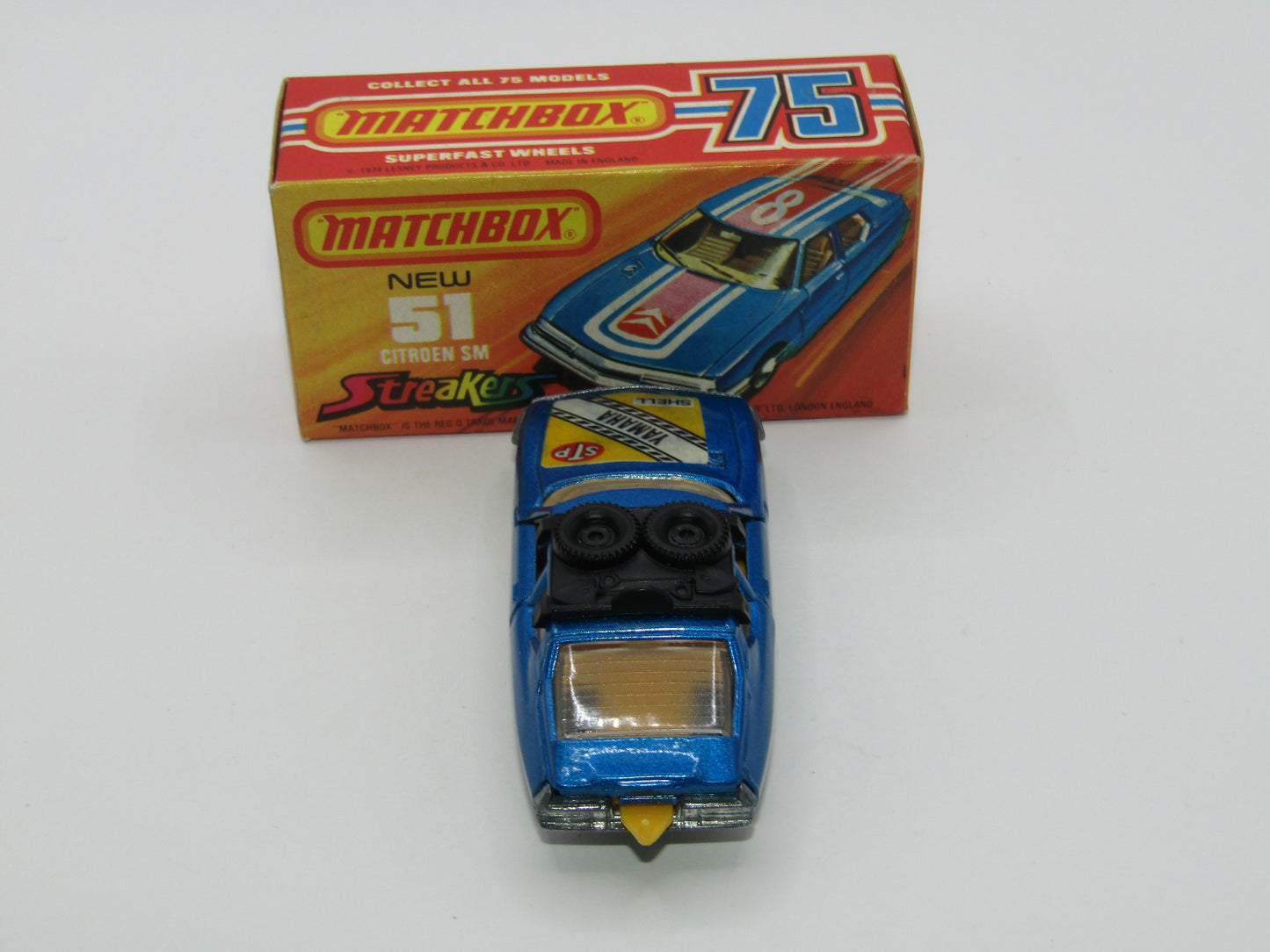 Matchbox Superfast 51B Citroen SM TP Issue VERY DARK Metallic Blue