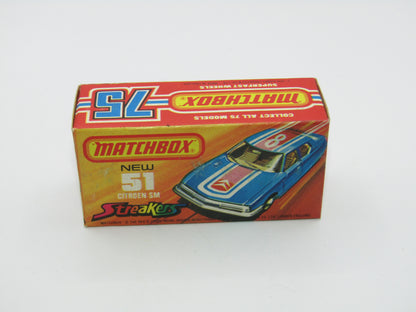 Matchbox Superfast 51B Citroen SM TP Issue VERY DARK Metallic Blue