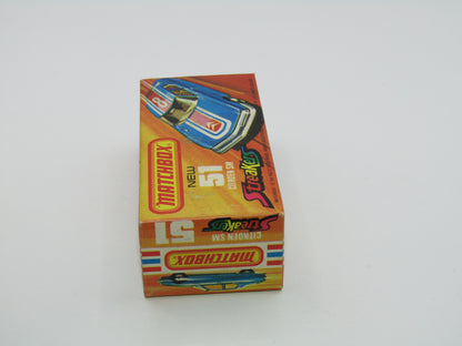 Matchbox Superfast 51B Citroen SM TP Issue VERY DARK Metallic Blue