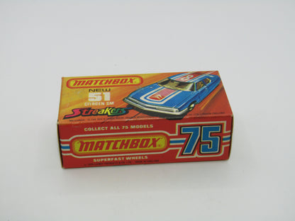 Matchbox Superfast 51B Citroen SM TP Issue VERY DARK Metallic Blue
