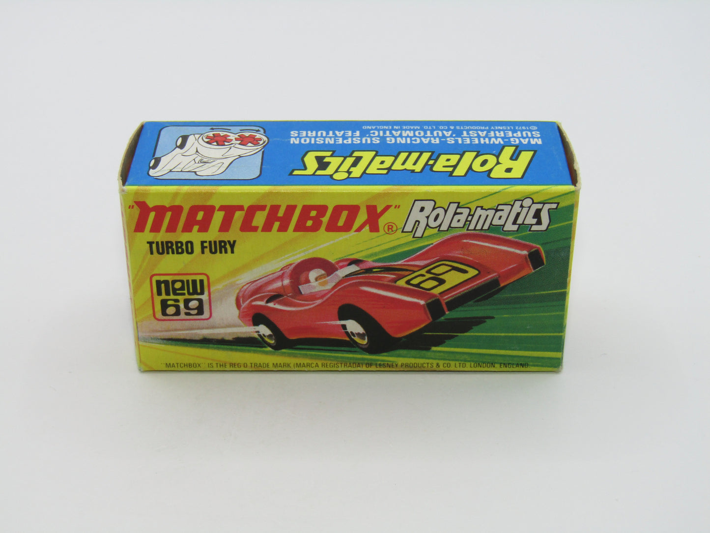 Matchbox Superfast 69B Turbo Fury 69 Label Metallic Red Frosted Windows