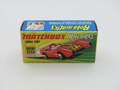 Matchbox Superfast 69B Turbo Fury 69 Label Metallic Red Frosted Windows