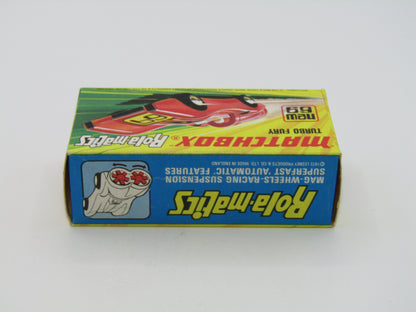 Matchbox Superfast 69B Turbo Fury 69 Label Metallic Red Frosted Windows