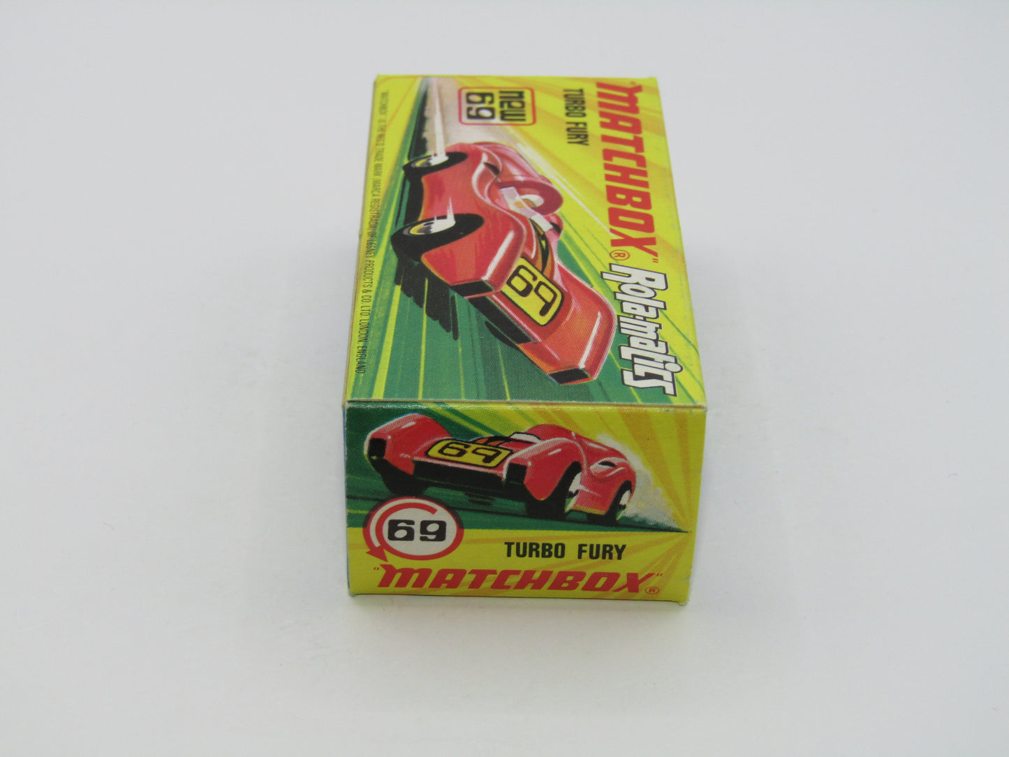 Matchbox Superfast 69B Turbo Fury 69 Label Metallic Red Frosted Windows