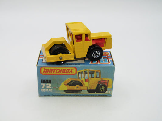 Matchbox Superfast 72C Bomag Road Roller CHROME Hubs