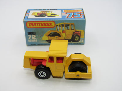 Matchbox Superfast 72C Bomag Road Roller CHROME Hubs