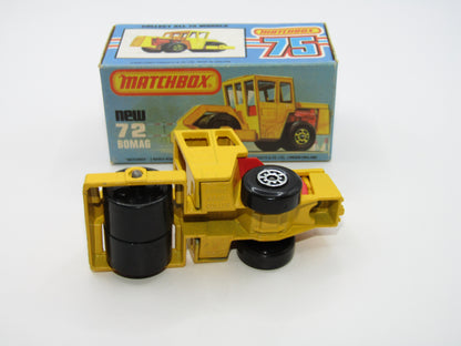 Matchbox Superfast 72C Bomag Road Roller CHROME Hubs