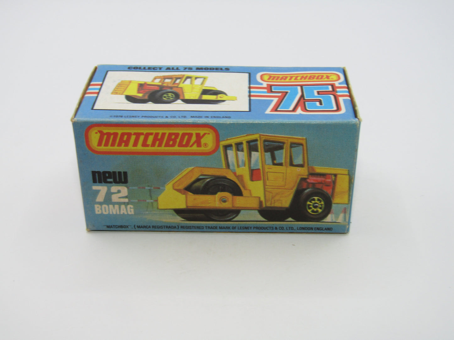 Matchbox Superfast 72C Bomag Road Roller CHROME Hubs
