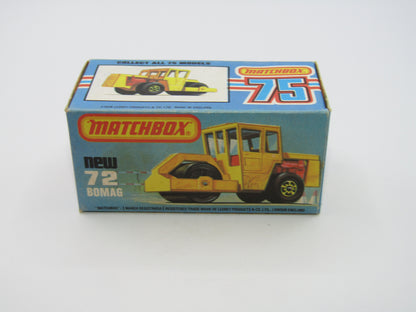 Matchbox Superfast 72C Bomag Road Roller CHROME Hubs