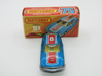 Matchbox Superfast 51B Citroen SM Streakers LEMON Interior