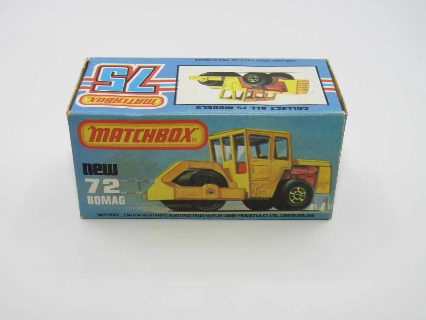 Matchbox Superfast 72C Bomag Road Roller CHROME Hubs