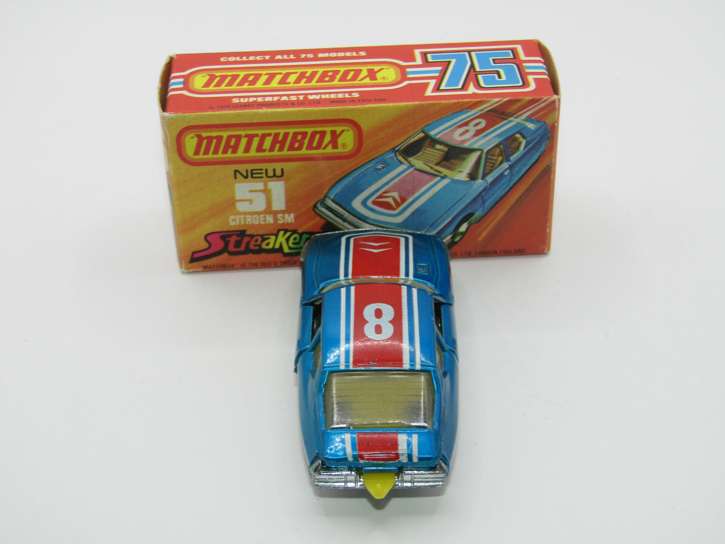 Matchbox Superfast 51B Citroen SM Streakers LEMON Interior